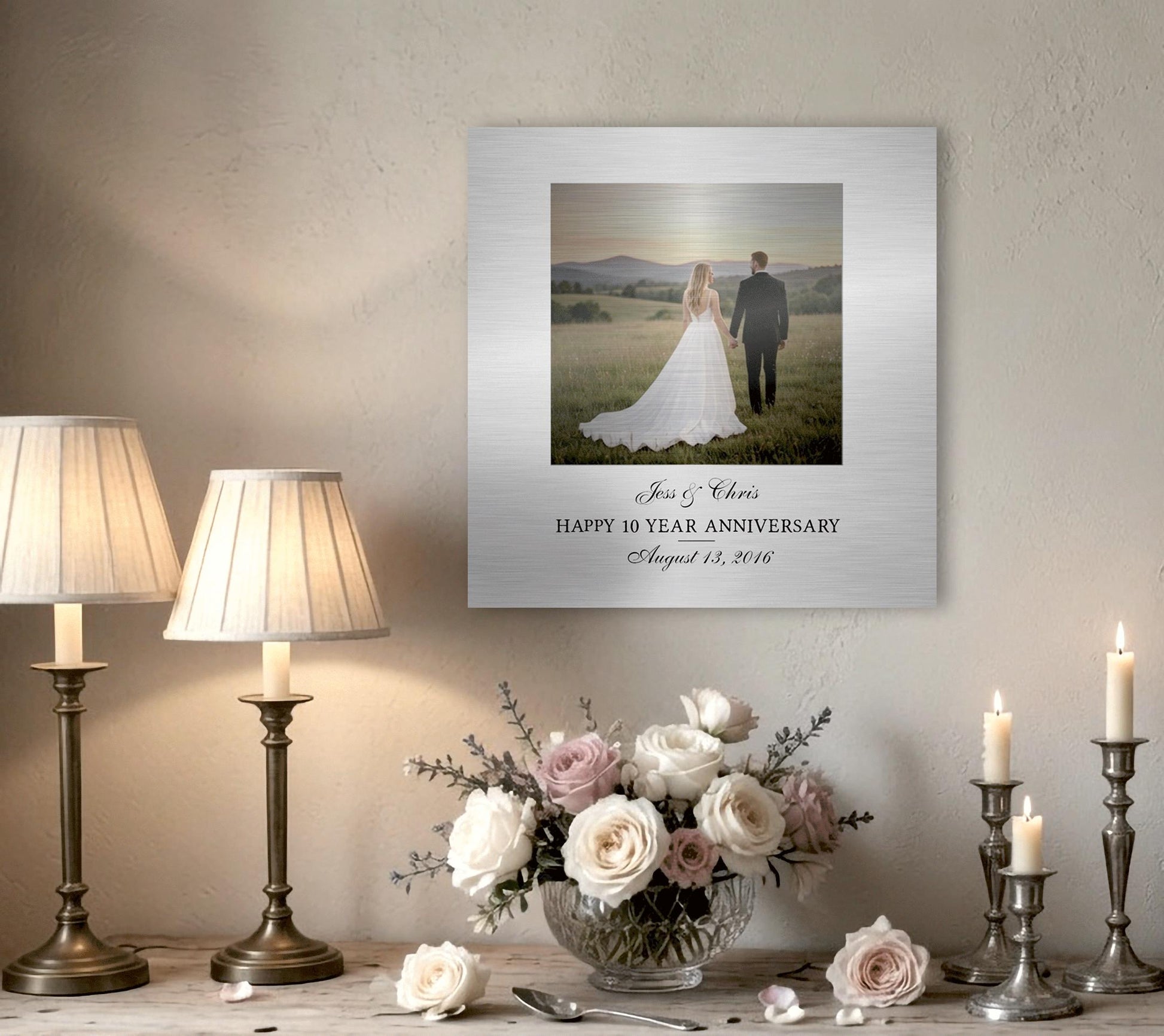 Farmhouse Rustic Photo Tin Anniversary Gift - HoneycombProverbs - Signs - Tin and Aluminum Gifts