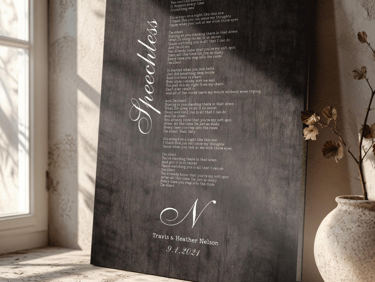 Our Song Lyrics on Wood - HoneycombProverbs - Signs - 5 year anniversary gifts