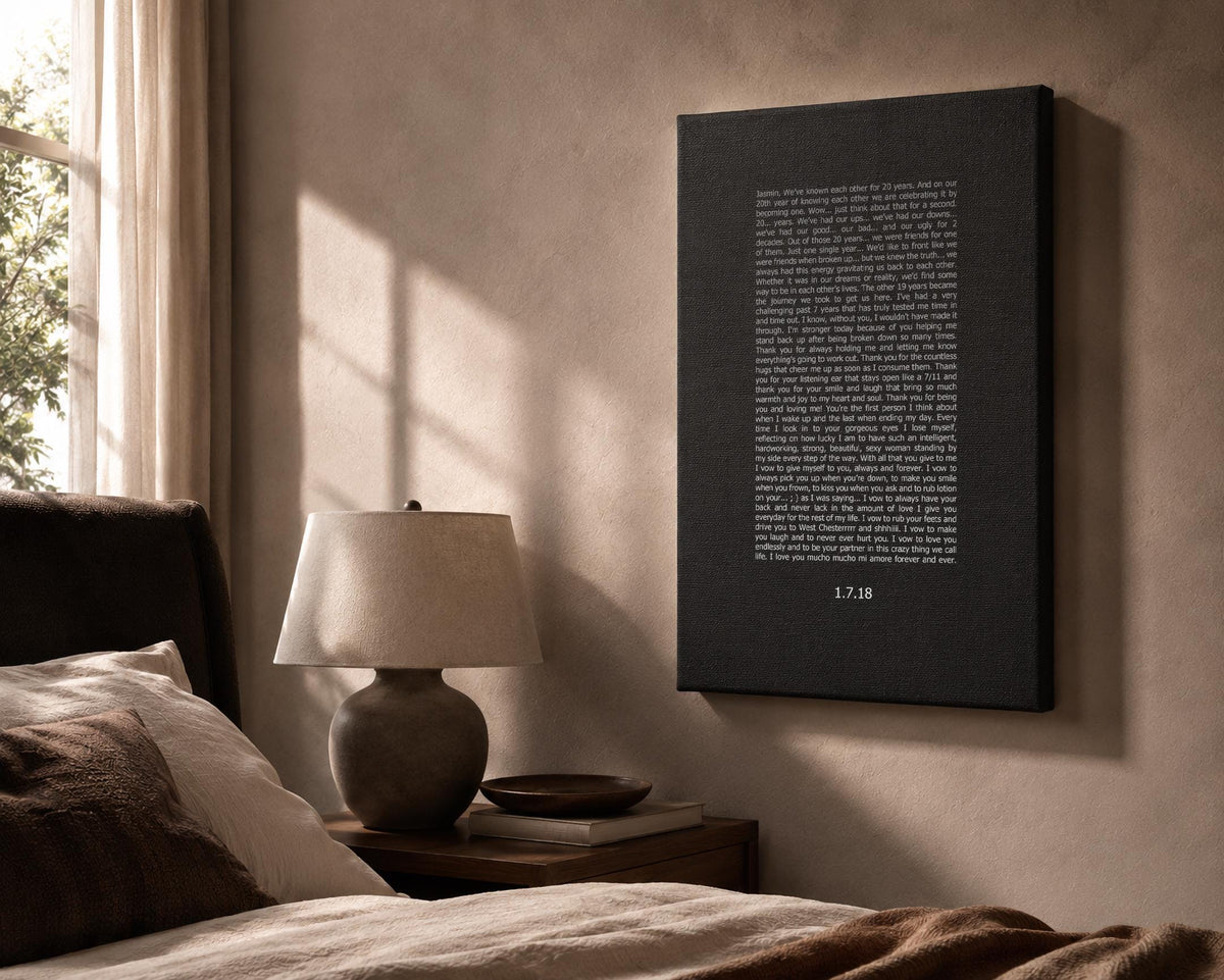 Contemporary Wedding Vow Art - HoneycombProverbs - Gifts For The Couple - Wedding Vow Wall Art