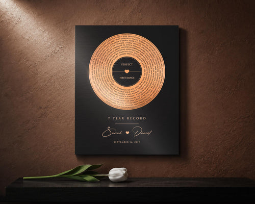 7 Years Anniversary Record, Personalized Song, 7 Anniversary Gifts, Song Record