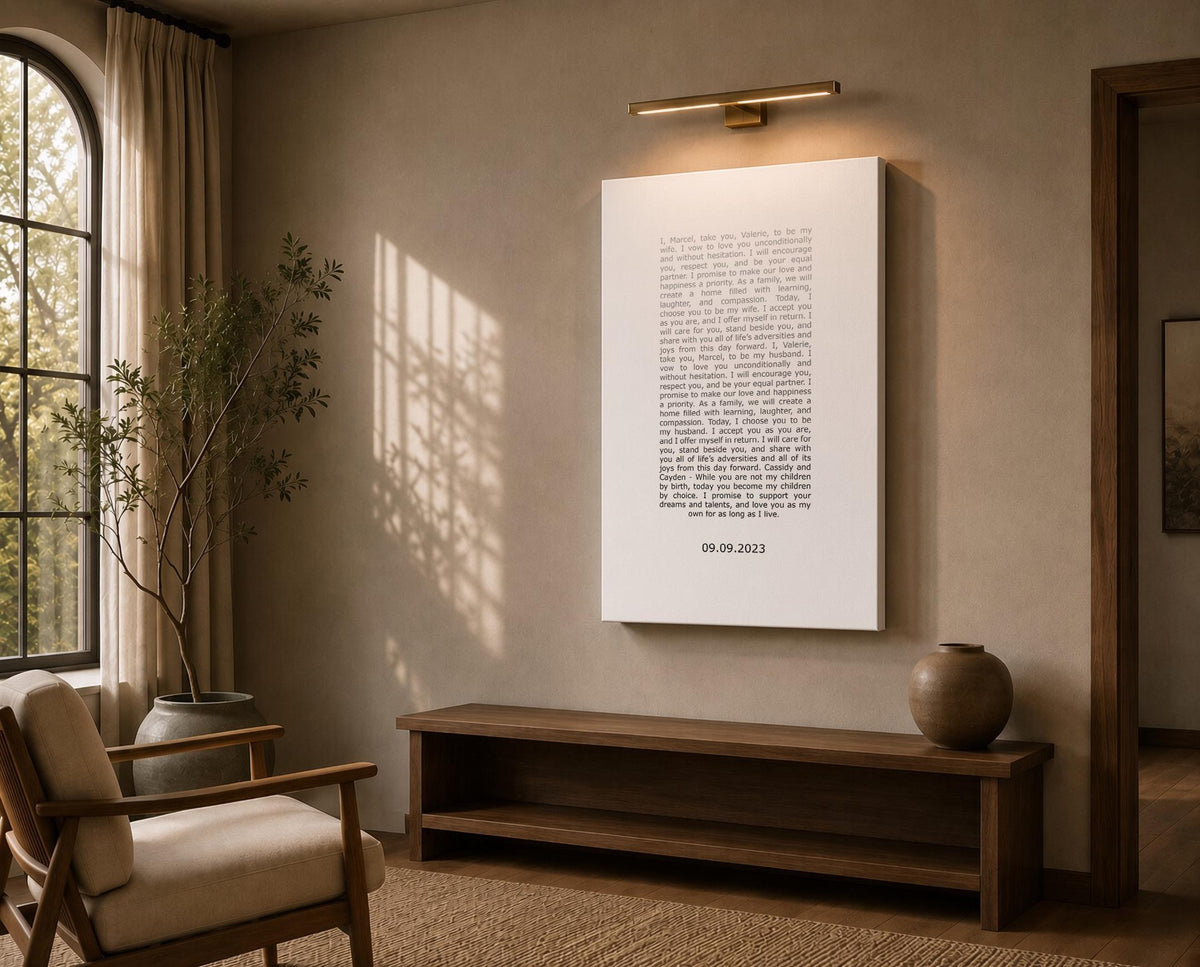 Contemporary Wedding Vow Art - HoneycombProverbs - Gifts For The Couple - Wedding Vow Wall Art