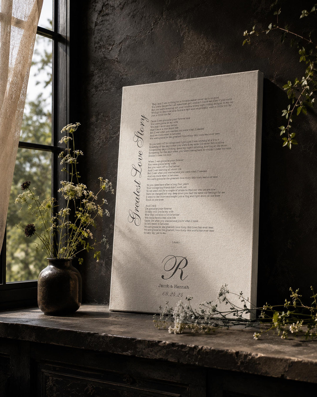 First Dance Song on Cotton - HoneycombProverbs - Giclée - 2nd Anniversary Gifts