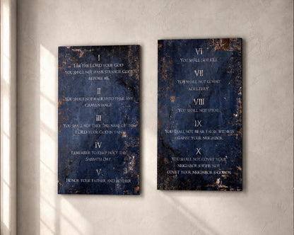 Sapphire-Stone Inspired, Ten Commandments Metal Tablets