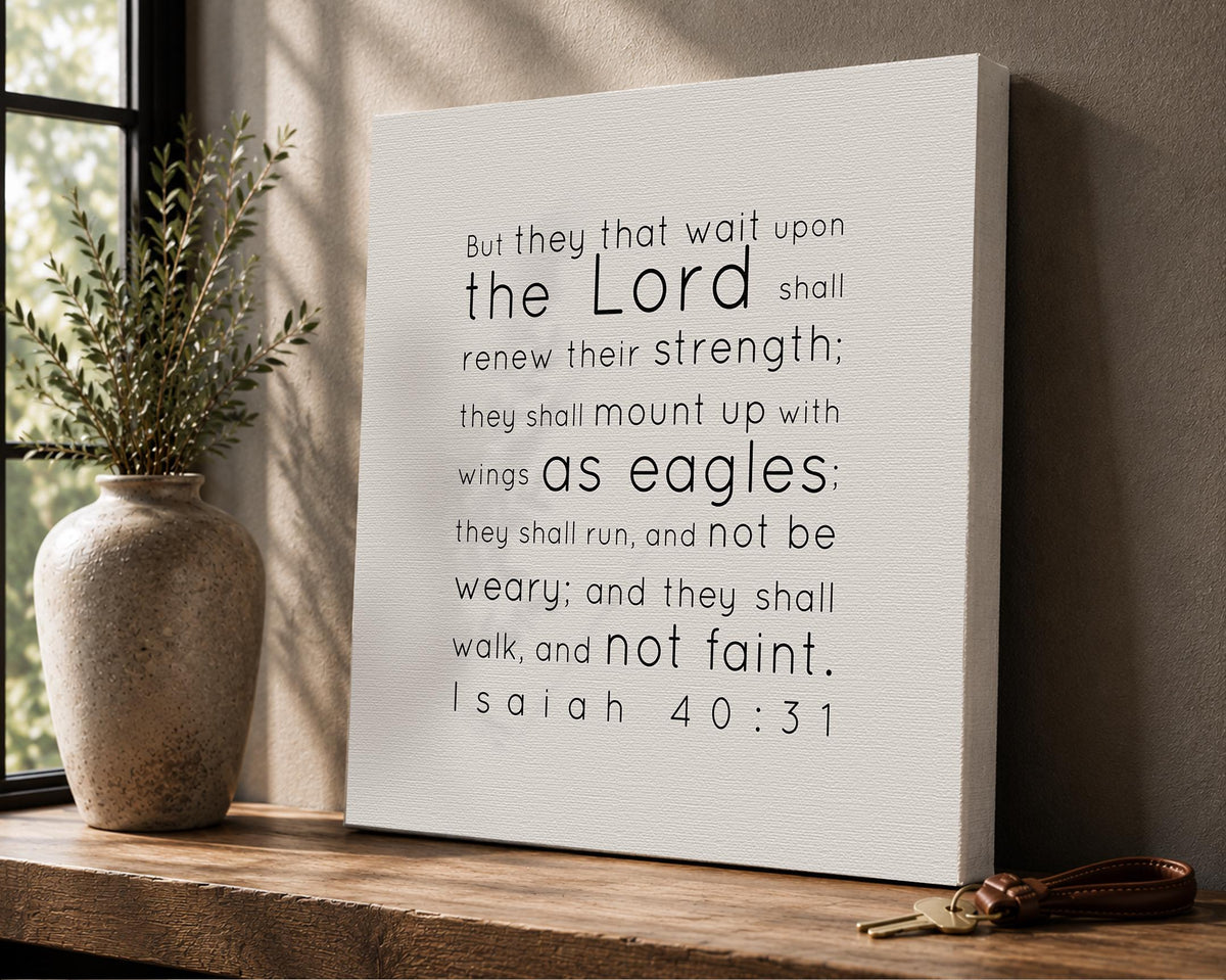 Isaiah 40:31Inspirational Canvas Wall Decor - HoneycombProverbs - Giclée - Christian Wall Art
