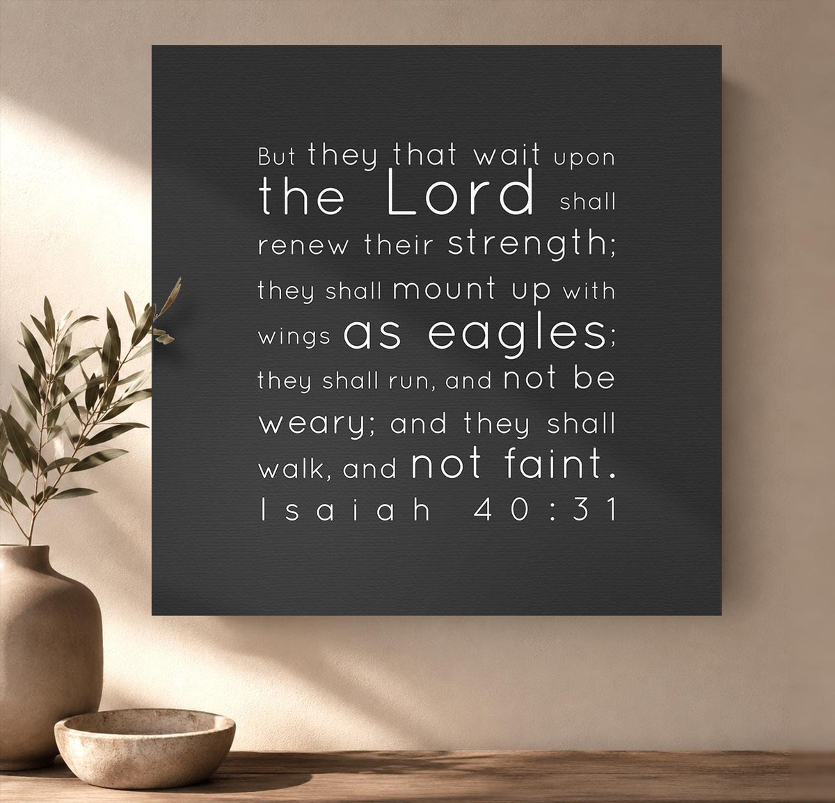 Isaiah 40:31Inspirational Canvas Wall Decor - HoneycombProverbs - Giclée - Christian Wall Art