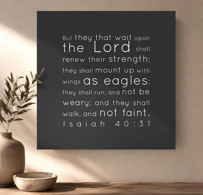 Isaiah 40:31Inspirational Canvas Wall Decor - HoneycombProverbs - Giclée - Christian Wall Art