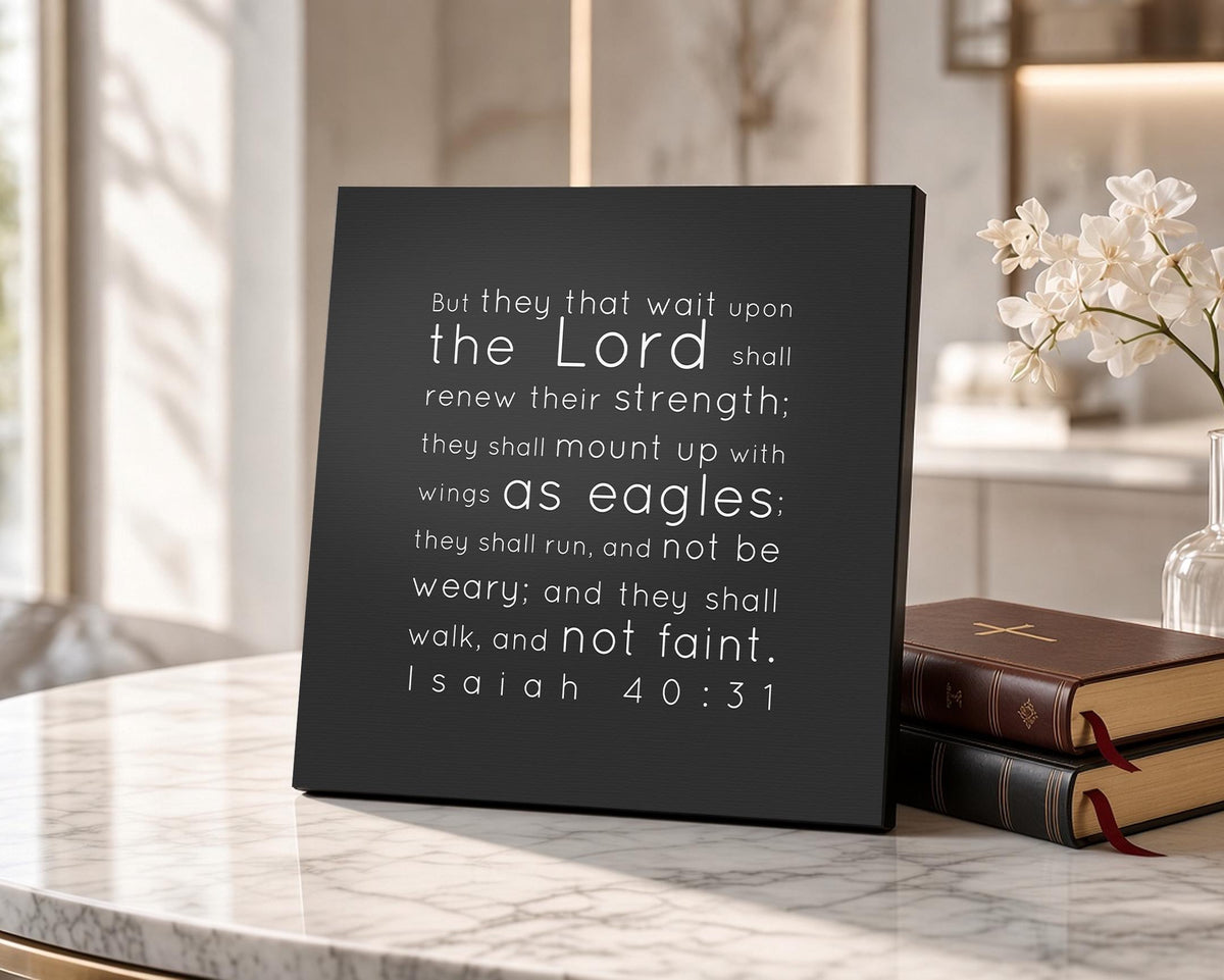 Isaiah 40:31Inspirational Canvas Wall Decor - HoneycombProverbs - Giclée - Christian Wall Art
