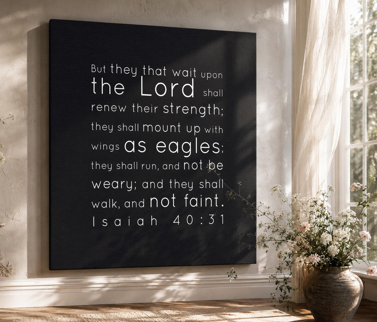 Isaiah 40:31Inspirational Canvas Wall Decor - HoneycombProverbs - Giclée - Christian Wall Art