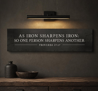 Proverbs 27:17 Tarnished IronWorks Wall Decor
