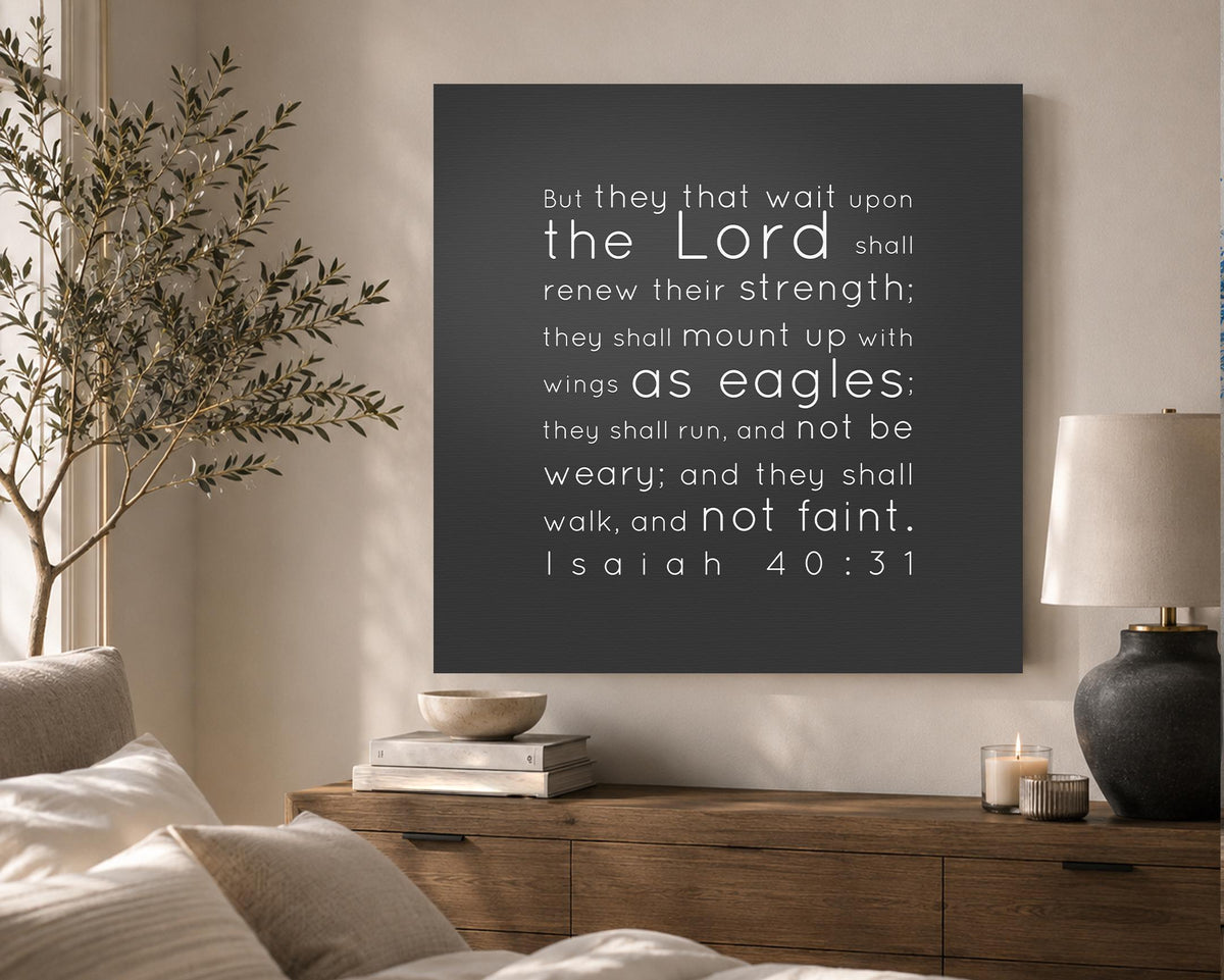 Isaiah 40:31Inspirational Canvas Wall Decor - HoneycombProverbs - Giclée - Christian Wall Art