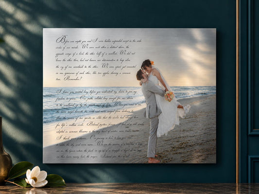 Personalized Metal Photo Print, Photo Tin, Large Metal Portrait, Tenth Wedding Anniversary Gift for Wife - HoneycombProverbs - Signs - Tin and Aluminum Gifts