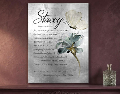 Proverbs 31 Farmhouse Name Sign - HoneycombProverbs - Signs - Tin and Aluminum Gifts
