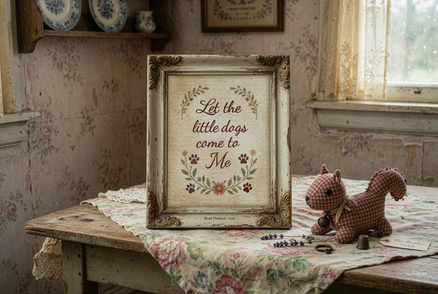 Faithful Dog Fine Art Print: Let the Little Dogs Come to Me