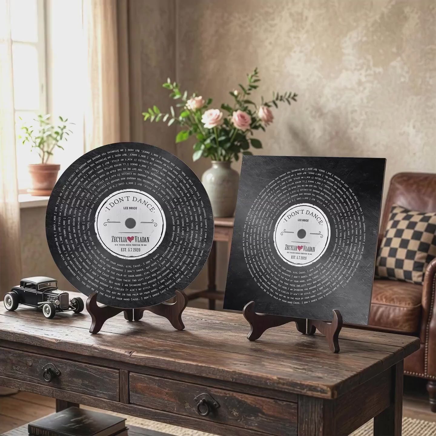 Six Years Down Rustic Record Art
