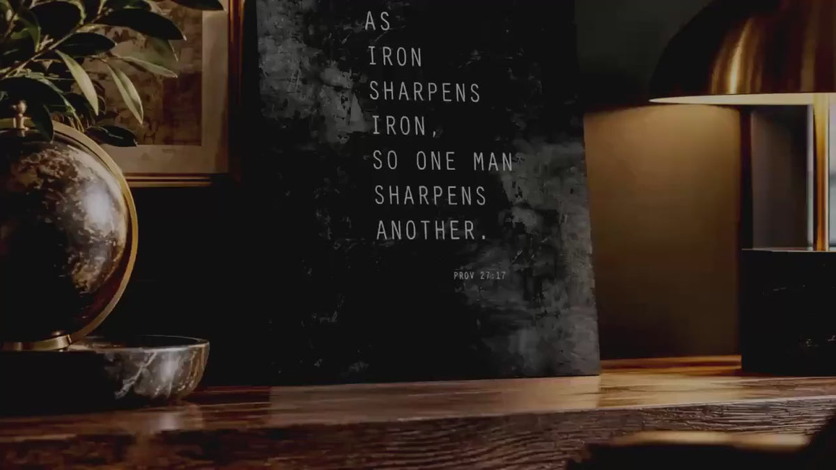 As Iron Sharpens Iron Grunge Wall Art