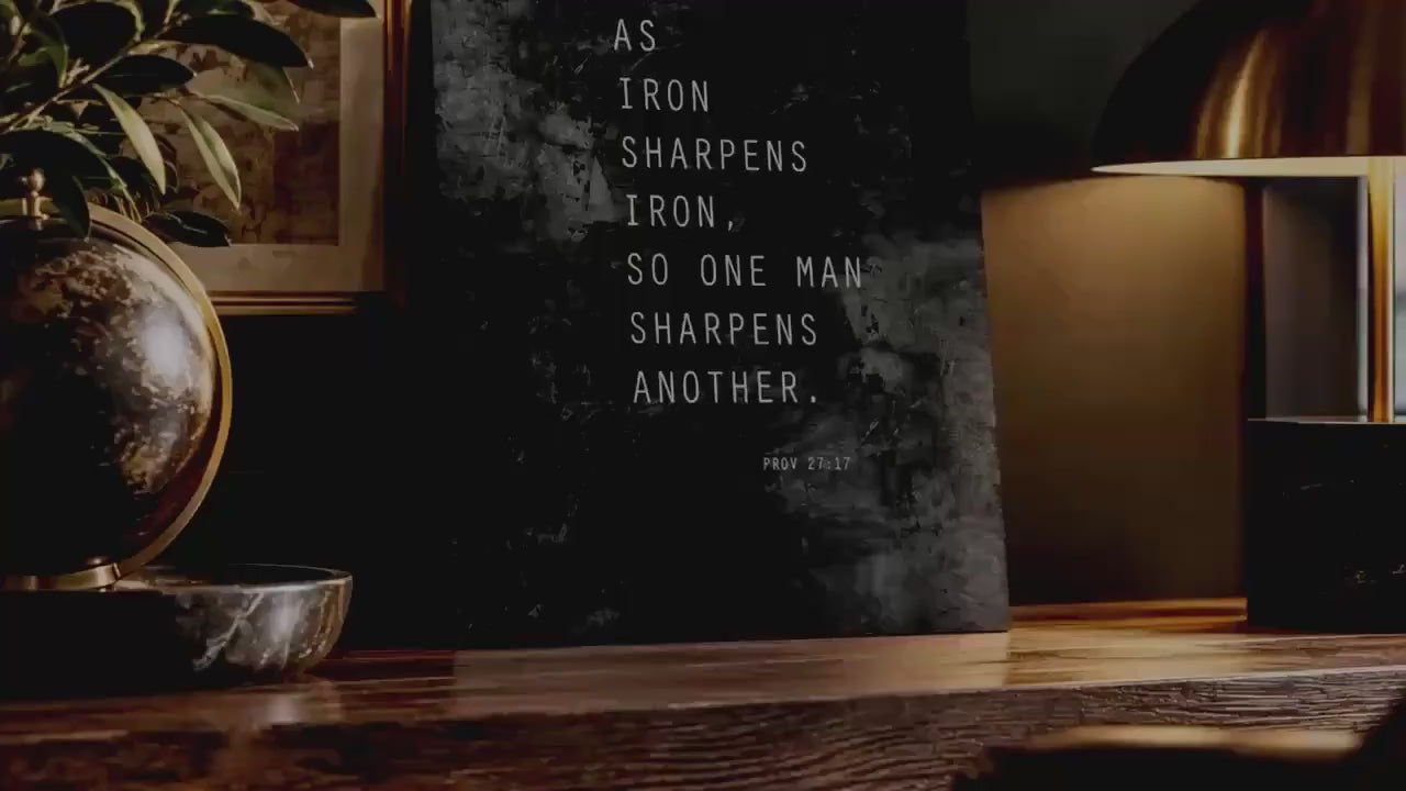 As Iron Sharpens Iron Grunge Wall Art