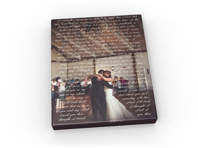 8x12 First Dance Canvas - Fine art and canvas personalized anniversary and inspirational gifts