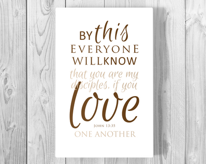 John 13:35 on Canvas - Fine art and canvas personalized anniversary and inspirational gifts
