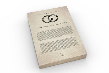 Wedding Vow Art: The Unbreakable Vow Bookpage - Honeycomb Proverbs - Wedding gift ideas - paper anniversary gifts 