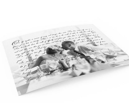 Wedding Photo with Quote - Fine art and canvas personalized anniversary and inspirational gifts
