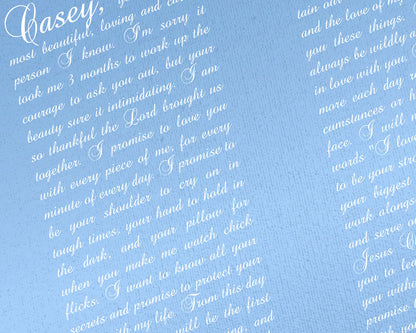 Personalized Metallic Wedding Vow Canvas - Happily Ever After - Fine art and canvas personalized anniversary and inspirational gifts