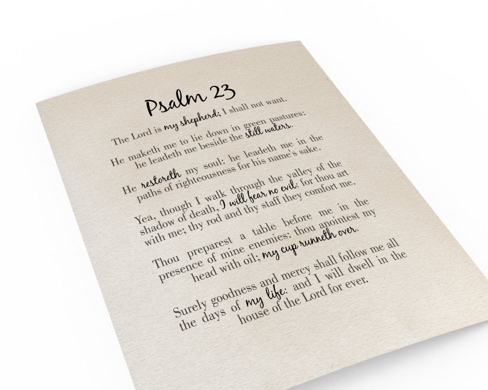 Psalm 23 designer typography, scripture print, christian typography art, designer bible verse art, Psalms 23, The Lord is my Shepherd