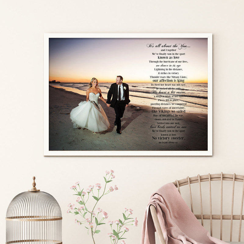 Fine Art Wedding Vow Photo - Fine art and canvas personalized anniversary and inspirational gifts