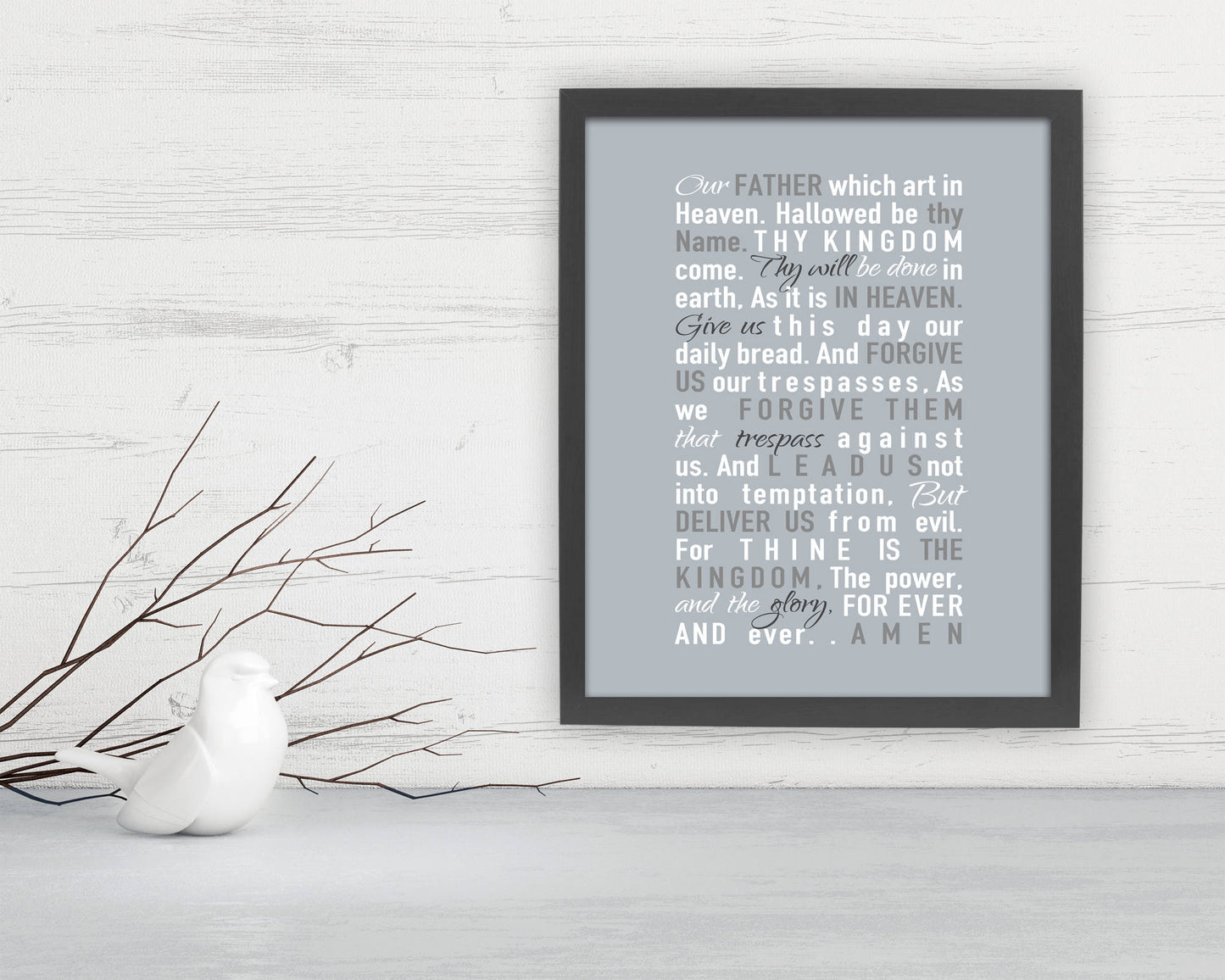 Matthew 6:9-13,  Framed Scripture print, bible verse print, gift, christian decor, prints, scriptures, The Lord's prayer, scripture art