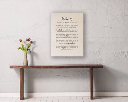 Psalm 23, Christian wall art, Bible verse, Religious, Scripture on Canvas ,The Lord is my Shepherd, Christian decor, inspirational posters