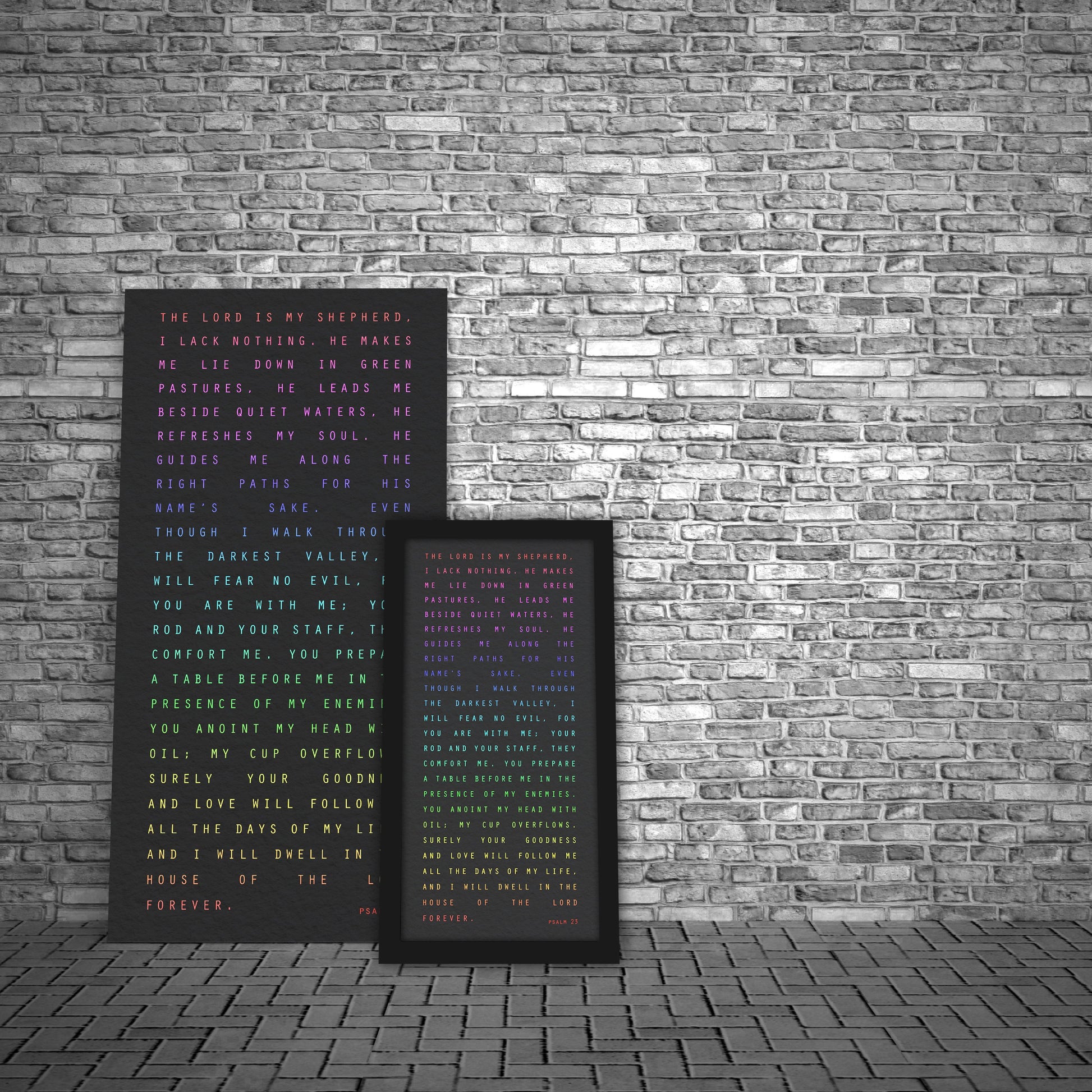 Psalm 23, The Lord is My Shepherd, On Canvas, Framed, Scripture Art, Christmas Gift, Pastor, Teacher, Bible verse, art, Sunday School,