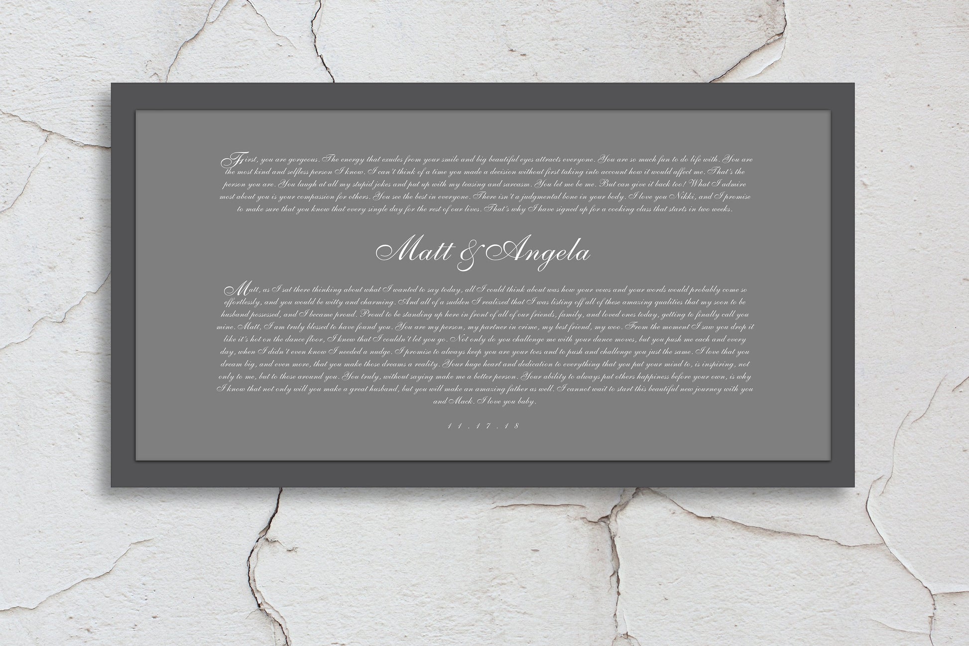 Wedding Vows Canvas, Wedding Vows Framed, Wedding Vows gift, Wall Art, Anniversary Gifts, For husband, for men, gift, for wife, first, paper