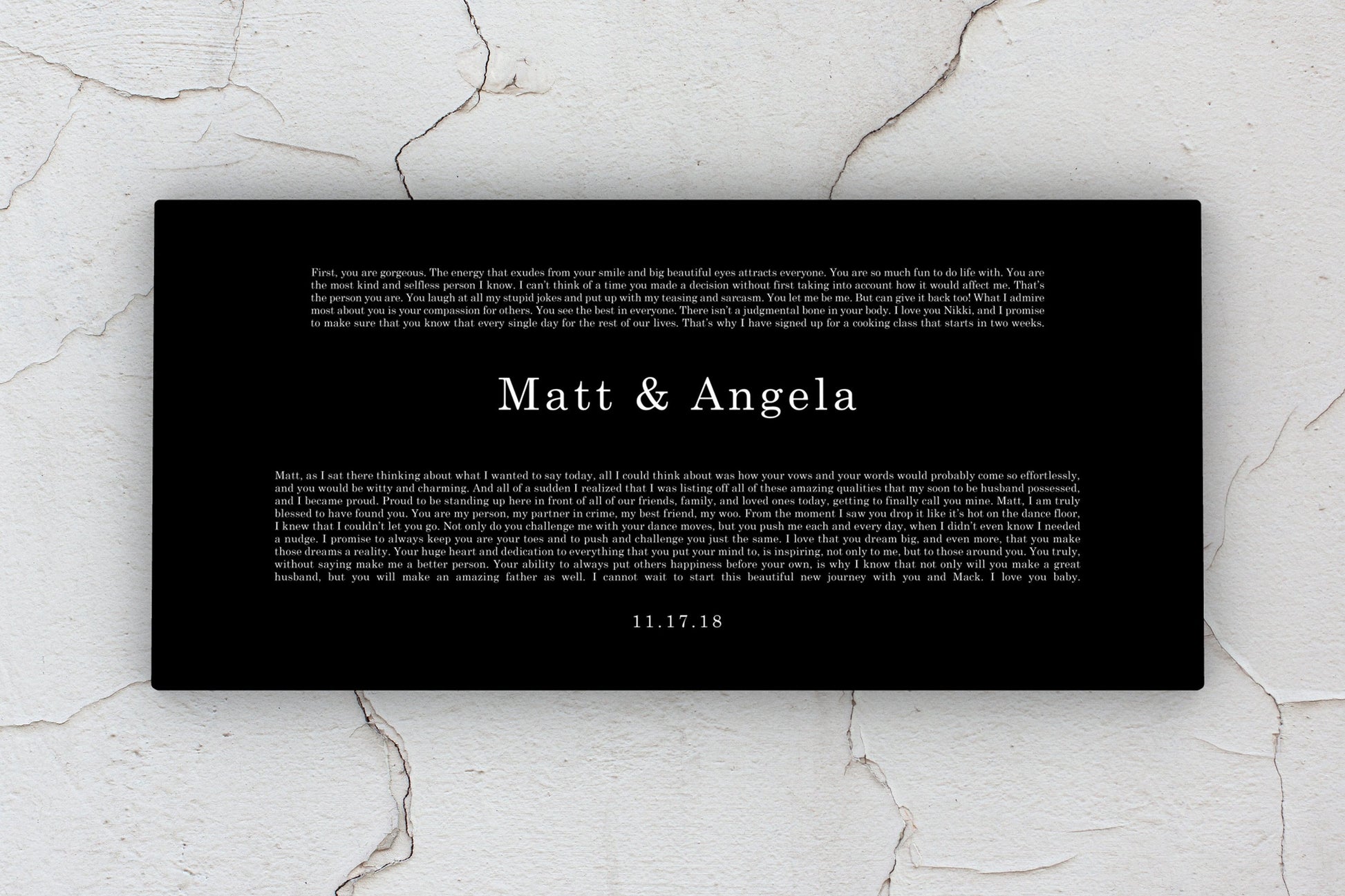 Gift for Husband, Anniversary, Christmas, Gift for Wife, Paper, First Wedding Anniversary Gifts, Wedding Vows Printed, Framed Vows, Gift