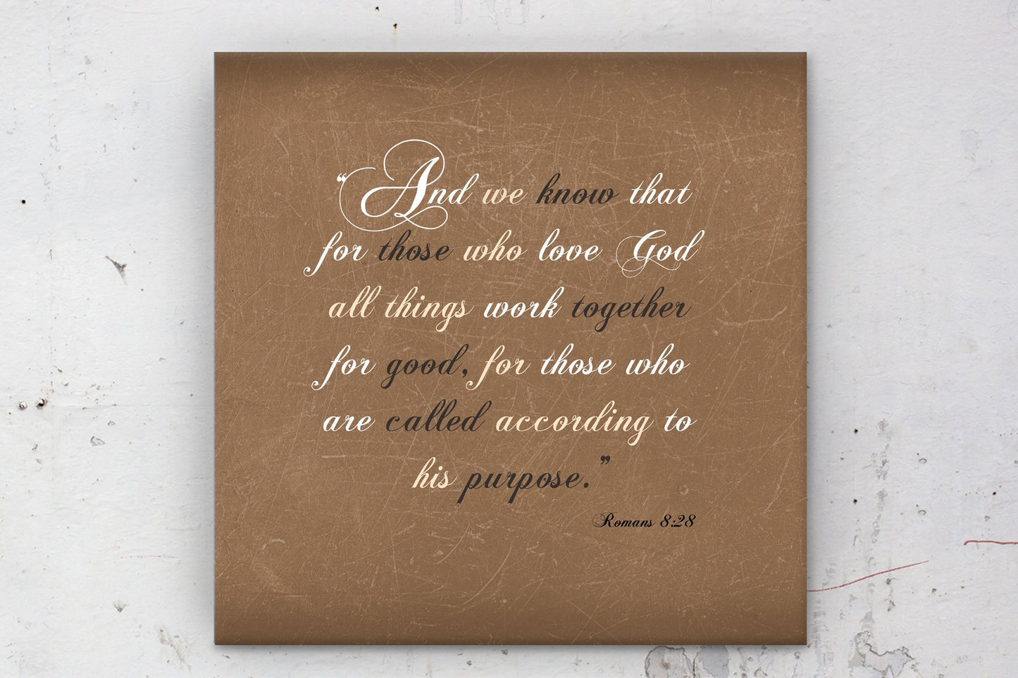 Romans 8 28, custom, Scriptures on canvas, Framed scripture, Bible, verse, Scripture, prints, wall decor, gift, gifts, Christmas, mom, Dad