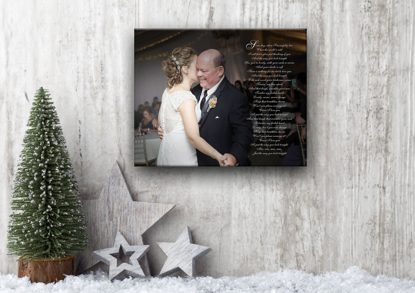 Personalized, For Dad from daughter, Christmas, Sentimental gifts, Meaningful, Father daughter Dance, Canvas, photo, Long distance, gift