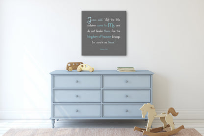 Matthew 19:14 Christian canvas for kids, view 5