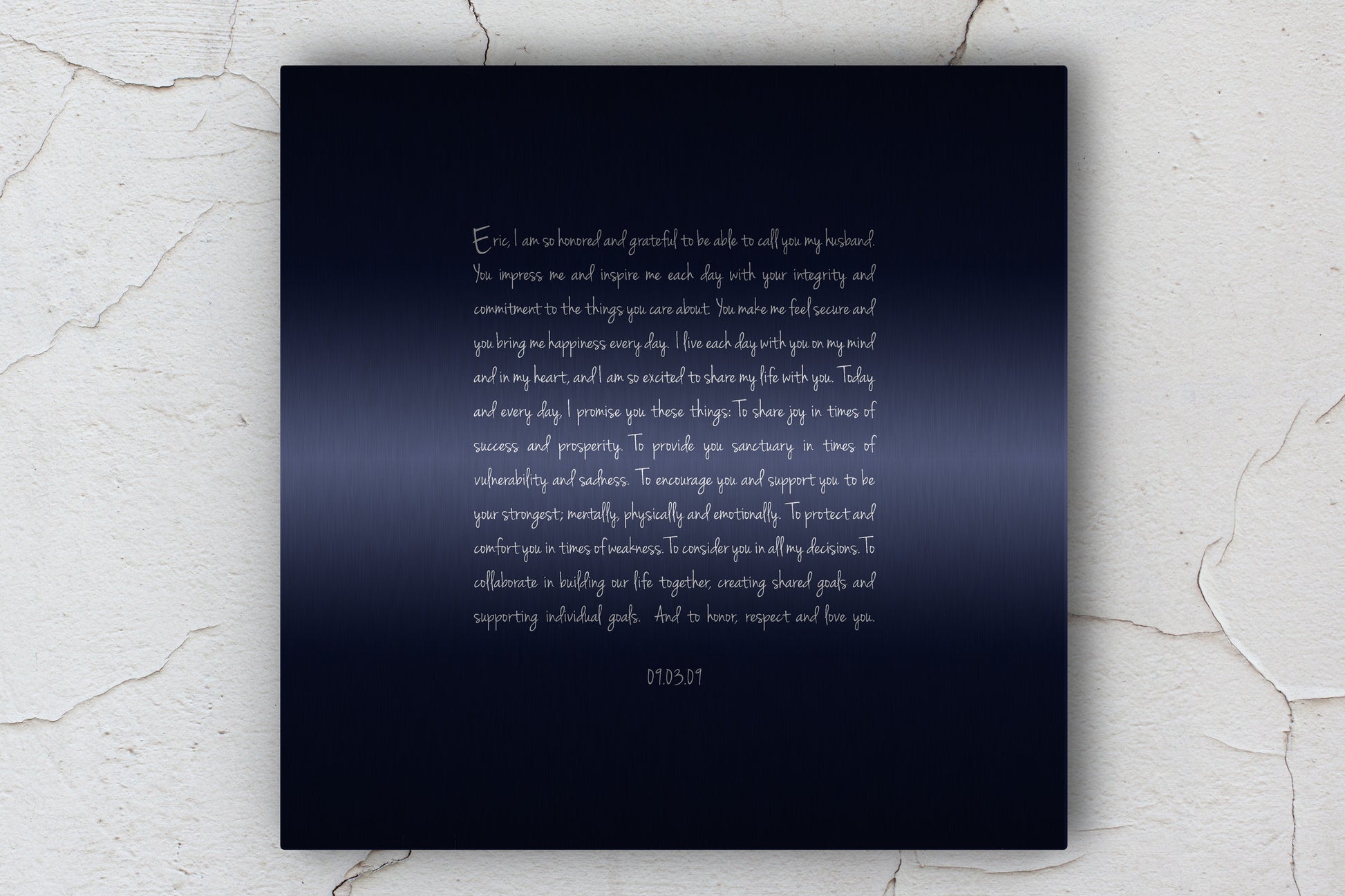 Our Song on Tin, Wedding Song lyrics on Tin, Tinth Wedding Anniversary, Mens Anniversary Gift, On Metal, Tin Gift  for Husband, Print on Tin