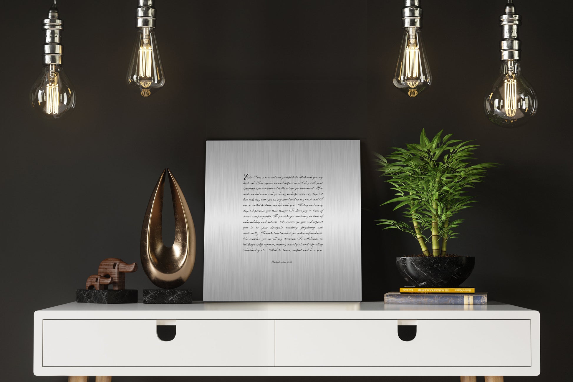 Our Song on Tin, Wedding Song lyrics on Tin, Tinth Wedding Anniversary, Mens Anniversary Gift, On Metal, Tin Gift  for Husband, Print on Tin