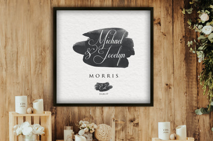 Personalized framed paper 1st anniversary gift, view 3