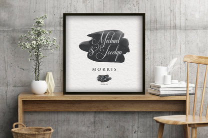 Personalized framed paper 1st anniversary gift, view 2