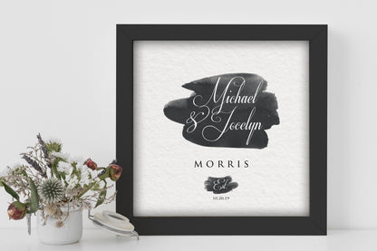 Personalized framed paper 1st anniversary gift, view 5