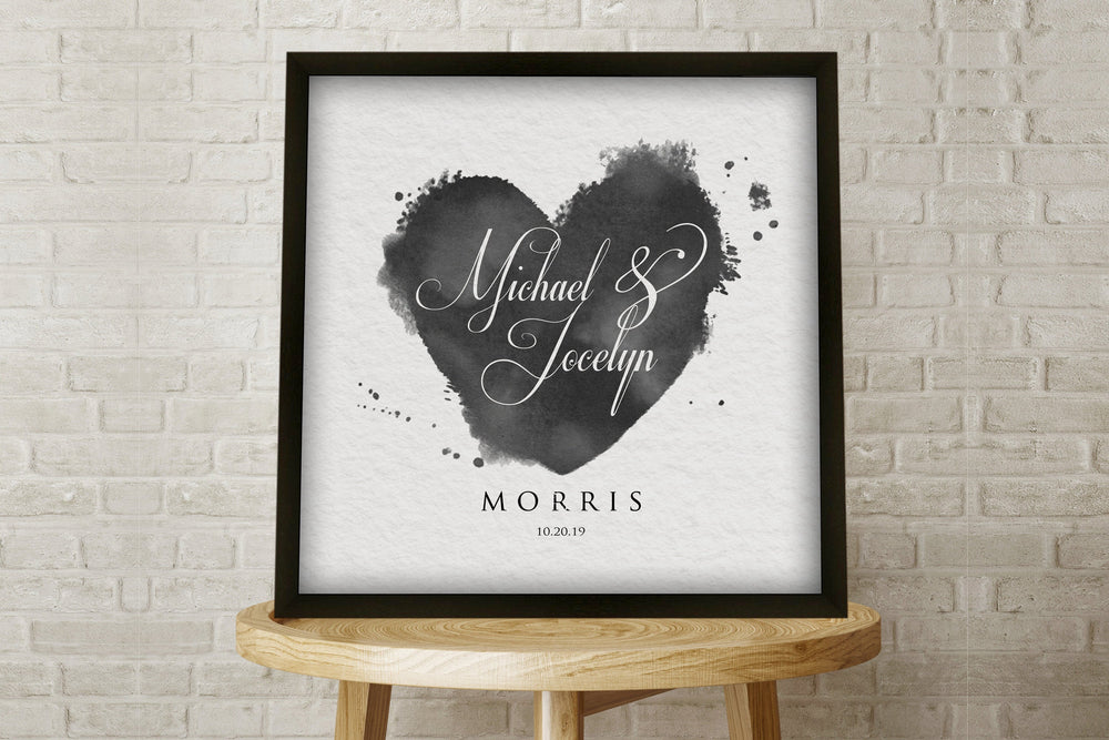 Lovestamp Framed Personalized Paper Gift