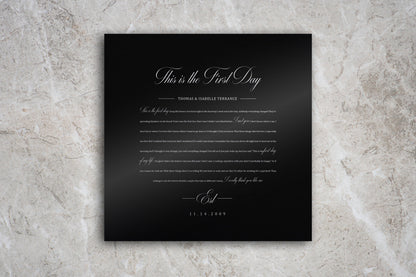 Song Lyric on Tin, size and option view, 10th anniversary tin