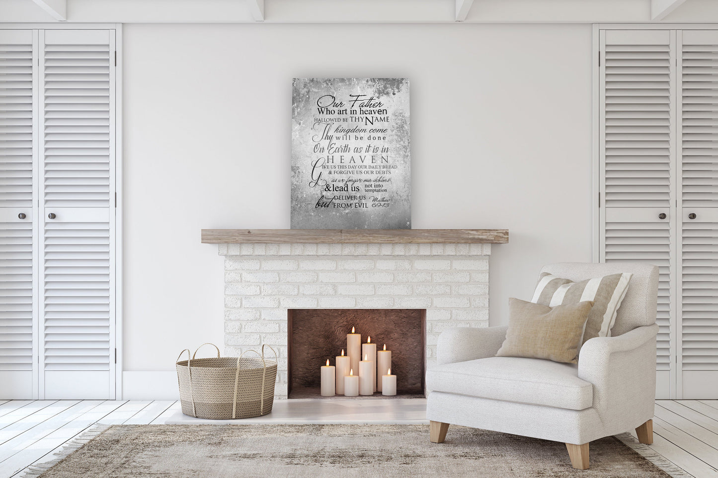 
                  
                    The Lords Prayer Distressed Scripture Sign
                  
                