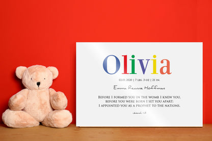 Colorful personalized name sign for kids, view 2