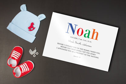 Colorful personalized name sign for kids