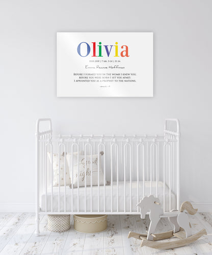 Colorful personalized name sign for kids, view 3