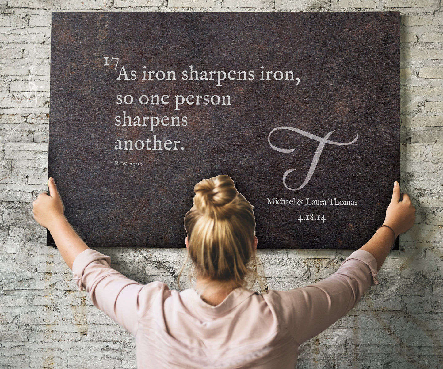 
                  
                    Proverbs 27:17 Personalized Iron Anniversary Scripture
                  
                