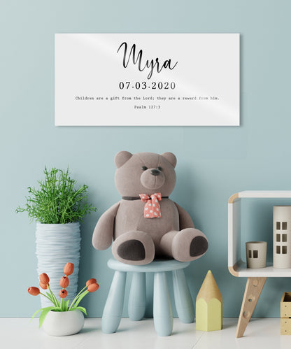 Custom baby name sign, view 6