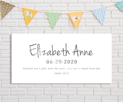 Custom baby name sign
