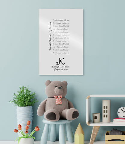 Twinkle Twinkle Little Star personalized baby name plaque, view 7